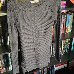 Philosophy Gray Cable Knit Sweater
